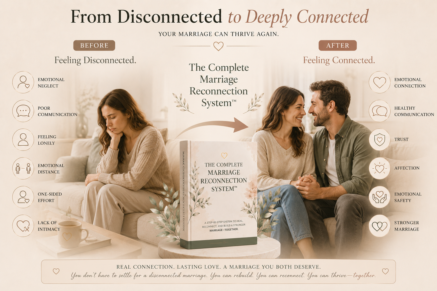 Feeling lonely, emotionally neglected, or like you're the only one trying in your marriage? Rebuild emotional connection and start experiencing the first signs of closeness again in as little as 14 days without endless arguments, blame, or pressure.