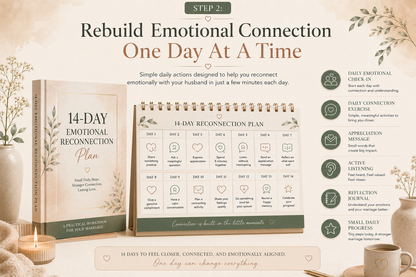 Feeling lonely, emotionally neglected, or like you're the only one trying in your marriage? Rebuild emotional connection and start experiencing the first signs of closeness again in as little as 14 days without endless arguments, blame, or pressure.